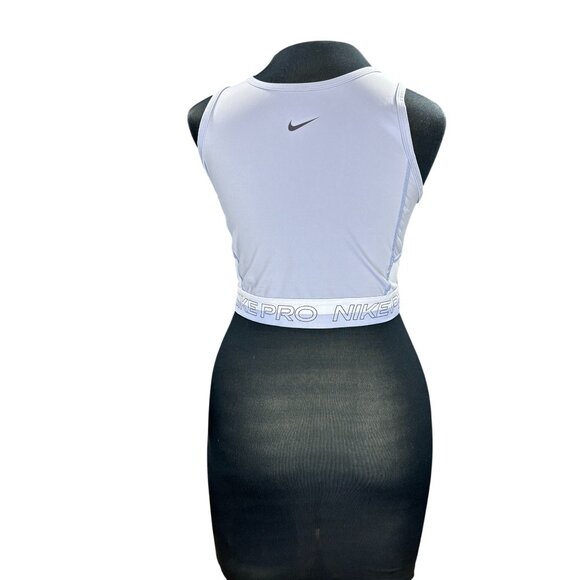 Nike Pro Dri-Fit Womens Purple Sleeveless Crop Top Sports Bra Size S - Picture 3 of 10